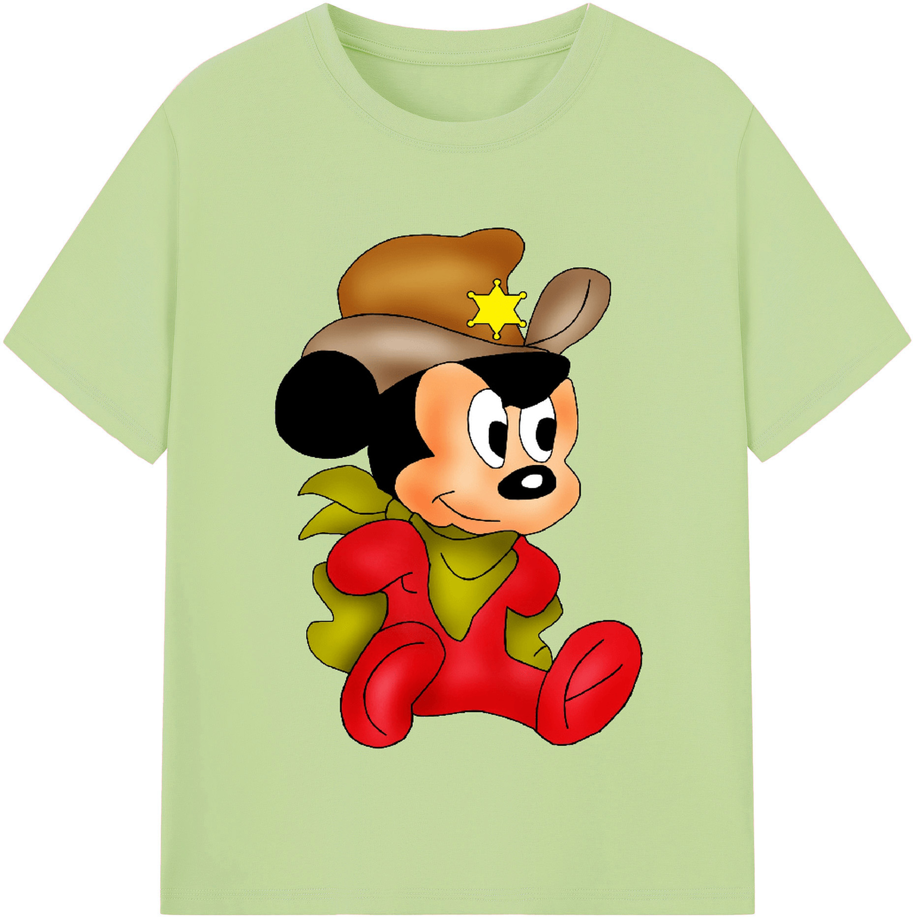 （画像用） ミッキーマウス Mickey Mouse 綿100％半袖Tシャツ（フロントプリント）